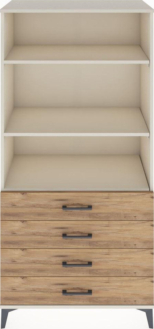Hyperion Dolap 3 Raflı 4 Çekmeceli 88 x 44 x 182 cm Aytaşı - Çam