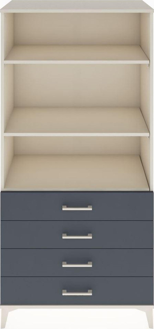 Hyperion Dolap 3 Raflı 4 Çekmeceli 88 x 44 x 182 cm Aytaşı - Antrasit