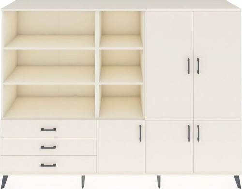 Hyperion Dolap 11 Raflı 3 Çekmeceli 5 Kapaklı 220x44x163 Aytaşı-Aytaşı