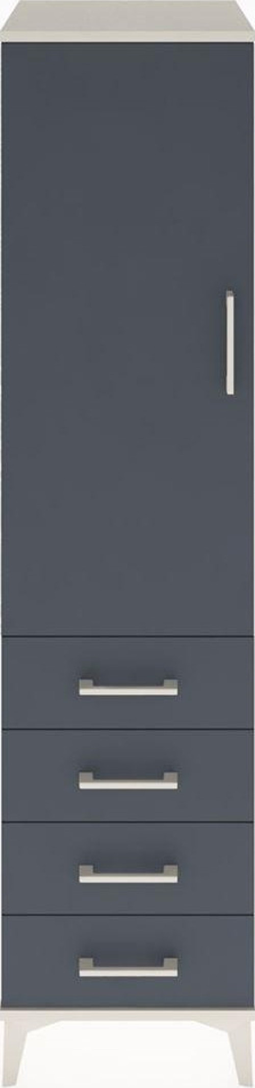 Hyperion Dolap 1 Raflı 4 Çekmeceli 1 Askılı 44 x 44 x 182 cm Aytaşı - Antrasit