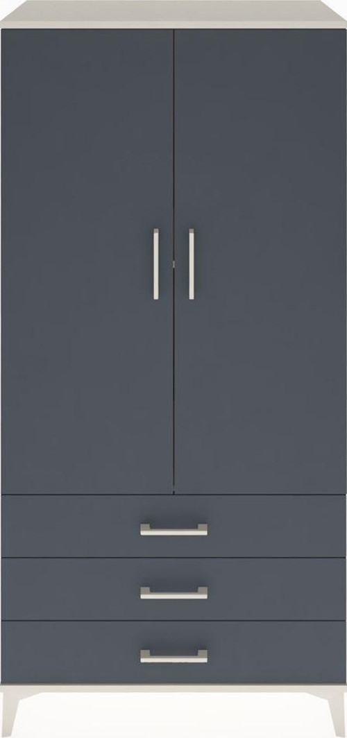 Hyperion Dolap 2 Raflı 3 Çekmeceli 2 Kapaklı 88x44x182 Aytaşı-Antrasit