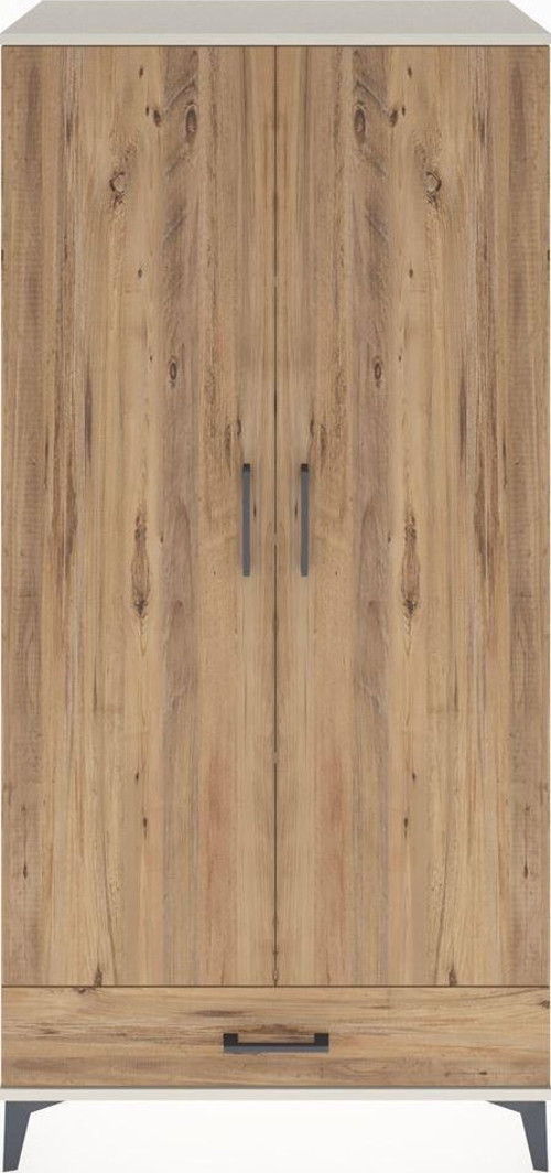 Hyperion Dolap 4 Raflı Tek Çekmeceli 2 Kapaklı 88x44x182 Aytaşı-Çam