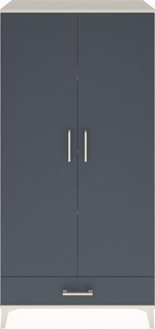 Hyperion Dolap 4 Raflı Tek Çekmeceli 2 Kapaklı 88x44x182 Aytaşı-Antrasit