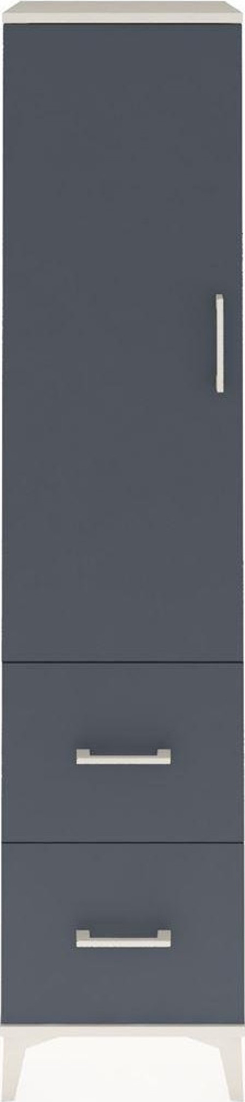 Hyperion Dolap 4 Raflı 2 Çekmeceli Tek Kapaklı 44x44x195 Aytaşı-Antrasit