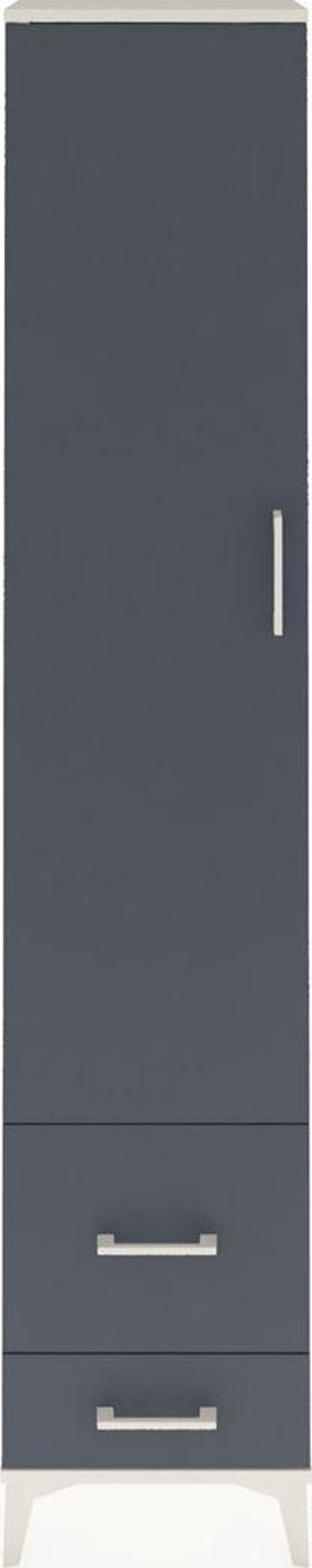 Arges Dolap 2 Raflı 2 Çekmeceli Tek Askılı 44x30x221 Aytaşı-Antrasit