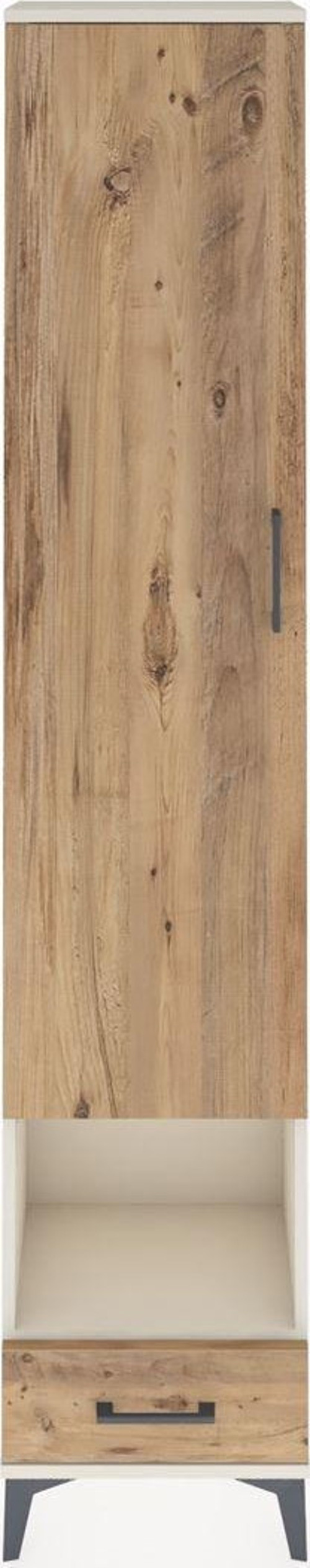 Arges Dolap 3 Raflı Tek Çekmeceli Tek Askılı 44x30x221 Aytaşı-Çam