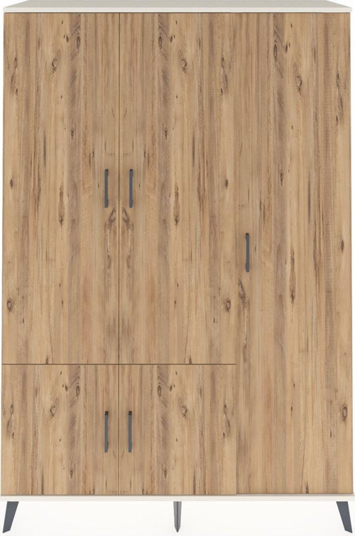 Hyperion Gardrop 7 Raflı 5 Kapaklı Tek Askılı 132x44x195 Aytaşı-Çam