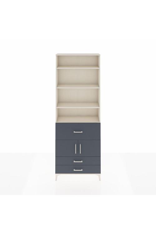 Arges Dolap 5 Raflı 3 Çekmeceli 2 Kapaklı 88x30x243 Aytaşı-Antrasit