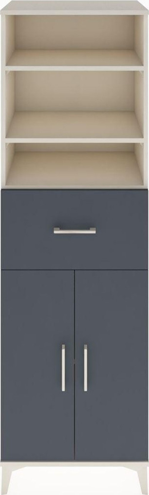 Hyperion Dolap 4 Raflı Tek Çekmeceli 2 Kapaklı 60x44x195 Aytaşı-Antrasit