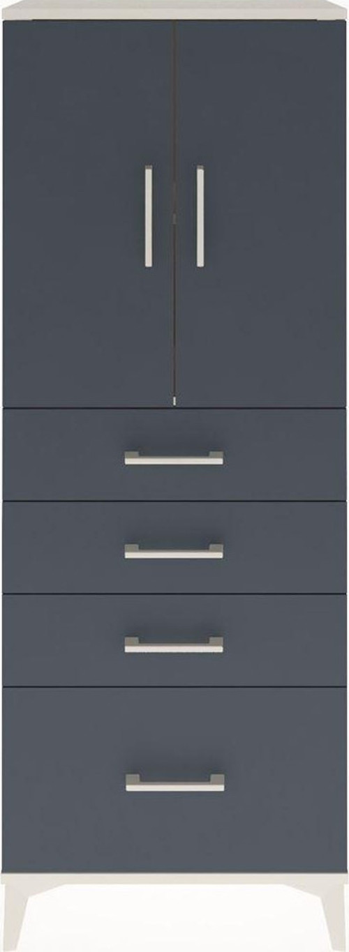 Arges Dolap 2 Raflı 4 Çekmeceli 2 Kapaklı 60x30x163 Aytaşı-Antrasit