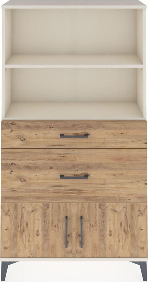 Arges Dolap 2 Raflı 2 Çekmeceli 2 Kapaklı 88x30x163 Aytaşı-Çam
