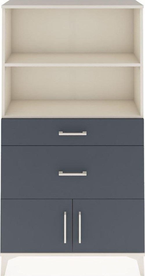 Arges Dolap 2 Raflı 2 Çekmeceli 2 Kapaklı 88x30x163 Aytaşı-Antrasit