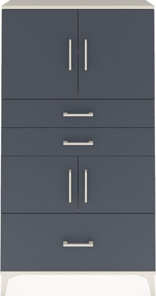 Arges Dolap 3 Raflı 3 Çekmeceli 4 Kapaklı 88x30x163 Aytaşı-Antrasit