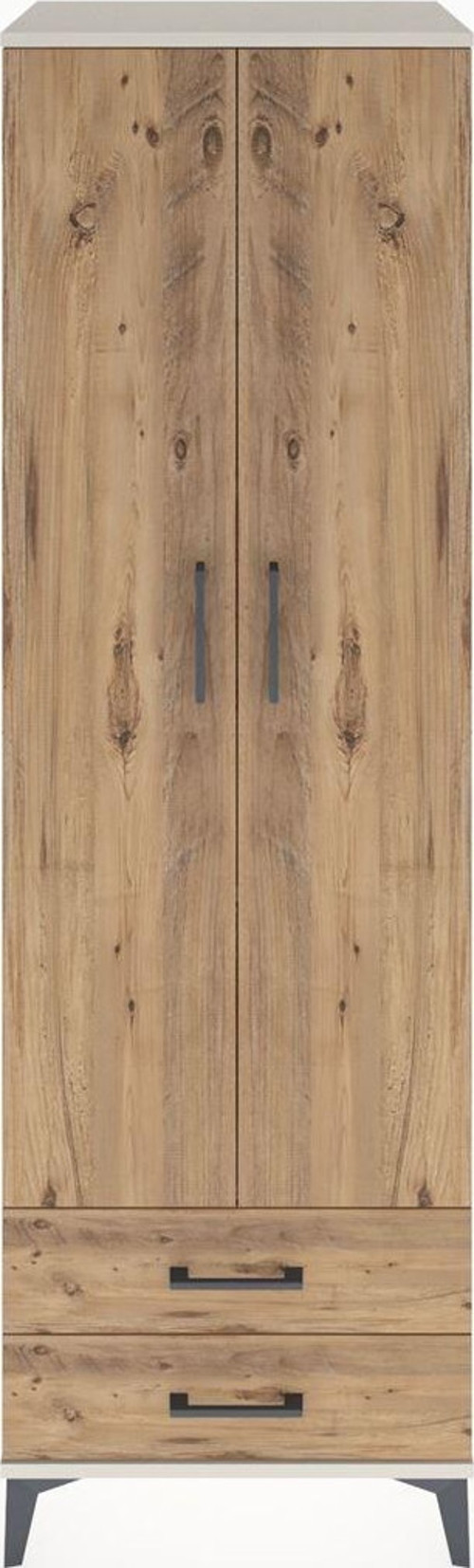 Hyperion Dolap 2 Raflı 2 Çekmeceli Tek Askılı 60x44x195 Aytaşı-Çam