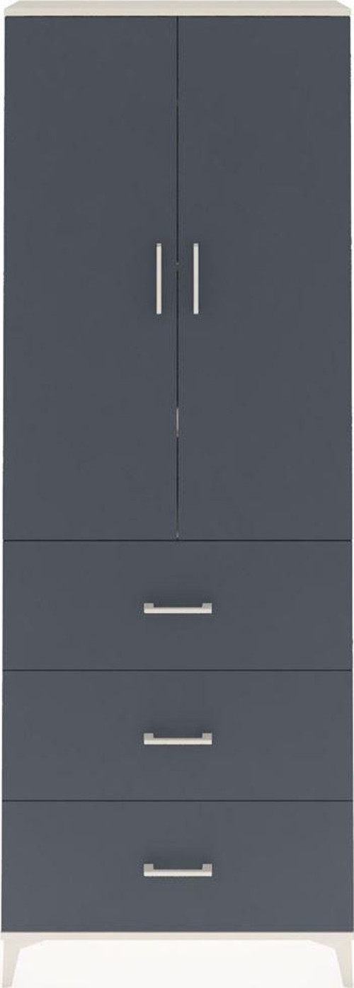 Arges Dolap 4 Raflı 3 Çekmeceli 2 Kapaklı 88x30x243 Aytaşı-Antrasit