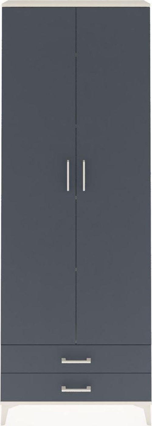 Arges Dolap 5 Raflı 2 Çekmeceli 2 Kapaklı 88x30x243 Aytaşı-Antrasit