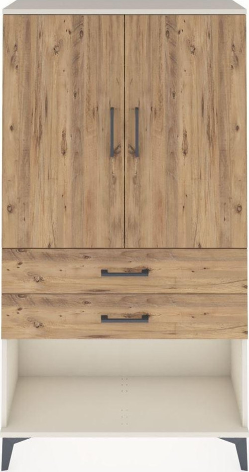 Arges Dolap 3 Raflı 2 Çekmeceli 2 Kapaklı 88x30x163 Aytaşı-Çam