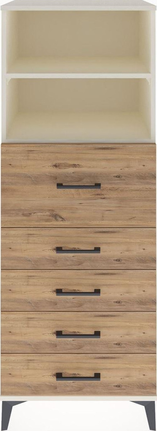Hyperion Dolap 2 Raflı 5 Çekmeceli 60x44x163 Aytaşı-Çam