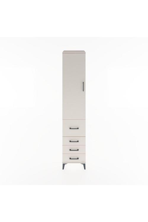 Hyperion Dolap 3 Raflı 4 Çekmeceli Tek Kapaklı 44x44x221 Aytaşı-Aytaşı