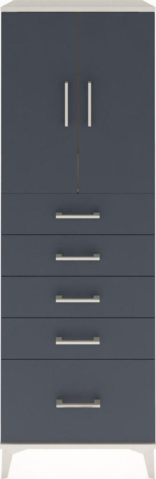 Hyperion Dolap 1 Raflı 5 Çekmeceli 2 Kapaklı 60 x 44 x 182 cm Aytaşı - Antrasit