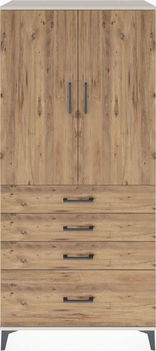 Hyperion Dolap 1 Raflı 4 Çekmeceli 1 Askılı 88 x 44 x 195 cm Aytaşı - Çam