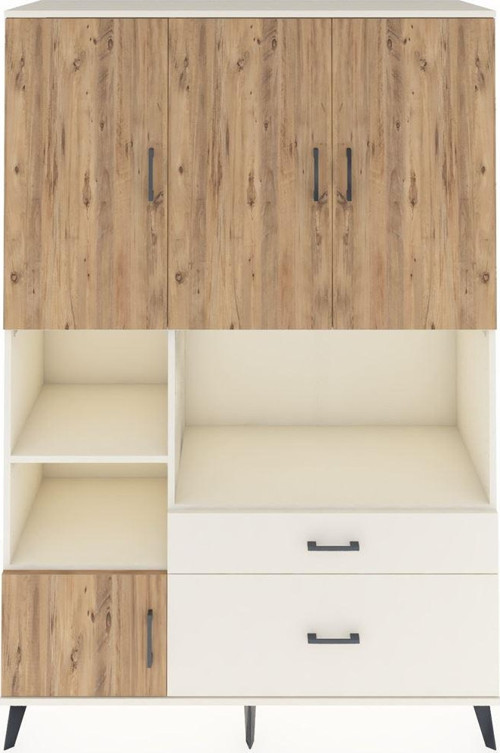 Hyperion Dolap 7 Raflı 2 Çekmeceli 5 Kapaklı 132 x 44 x 195 cm Aytaşı - Çam - Aytaşı