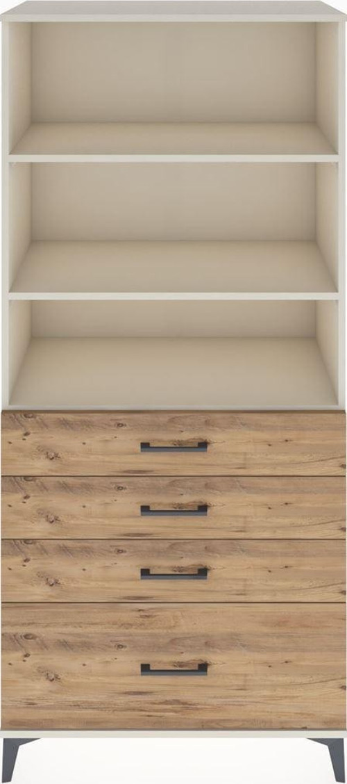 Hyperion Dolap 3 Raflı 4 Çekmeceli 88 x 44 x 195 cm Aytaşı - Çam