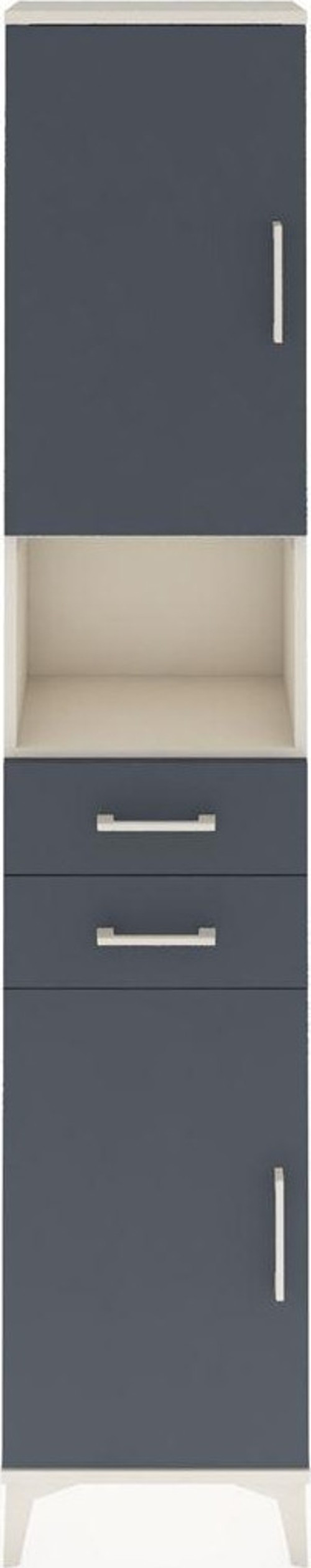 Arges Dolap 4 Raflı 2 Çekmeceli 2 Kapaklı 44 x 30 x 221 cm Aytaşı - Antrasit