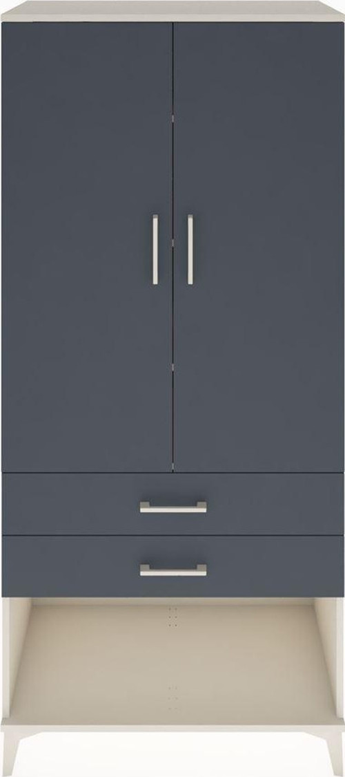 Hyperion Dolap 4 Raflı 2 Çekmeceli 2 Kapaklı 88 x 44 x 195 cm Aytaşı - Antrasit