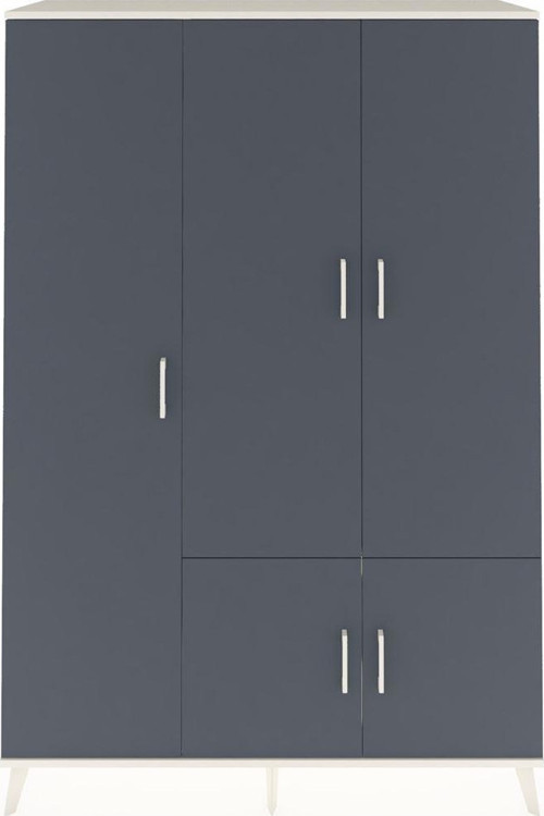 Hyperion Dolap 7 Raflı 5 Kapaklı 1 Askılı 132 x 44 x 195 cm Aytaşı - Antrasit - Aytaşı