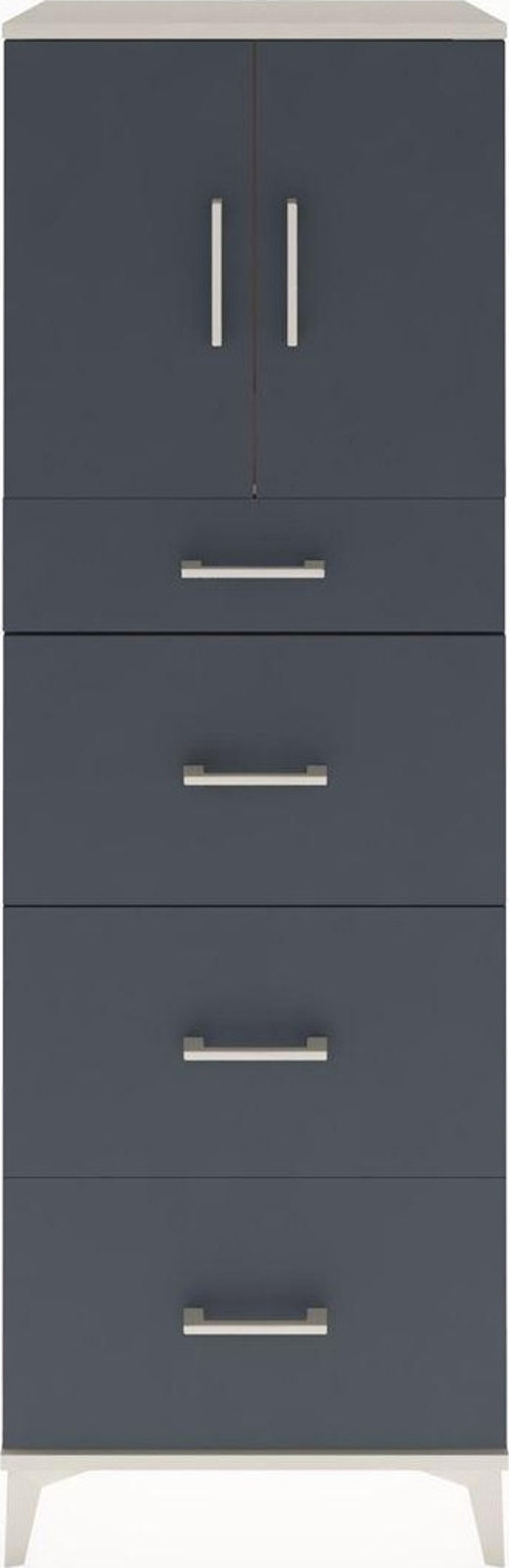 Hyperion Dolap 1 Raflı 4 Çekmeceli 2 Kapaklı 60 x 44 x 182 cm Aytaşı - Antrasit