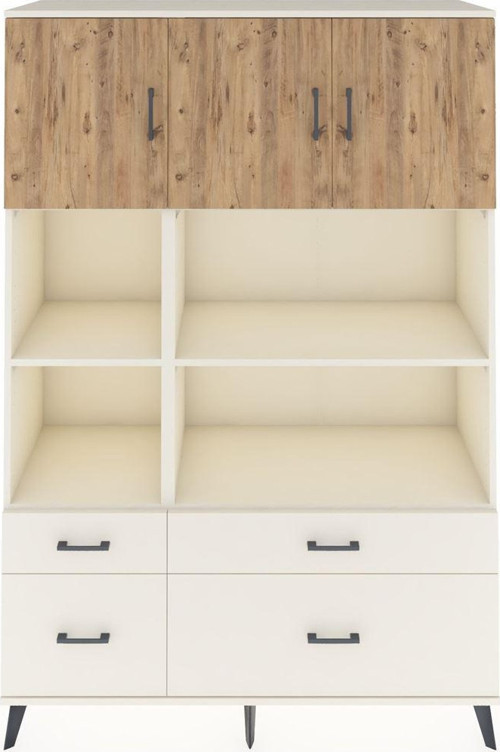 Hyperion Dolap 8 Raflı 4 Çekmeceli 3 Kapaklı 132 x 44 x 195 cm Aytaşı - Çam - Aytaşı