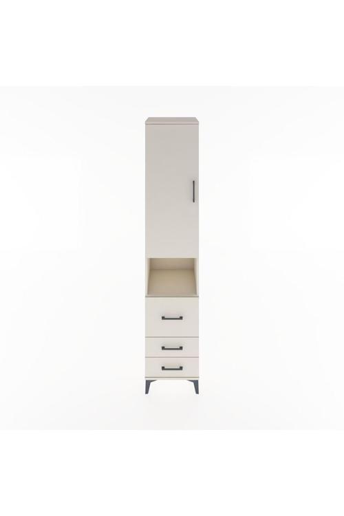 Hyperion Dolap 4 Raflı 3 Çekmeceli Tek Kapaklı 44x44x221 Aytaşı-Aytaşı