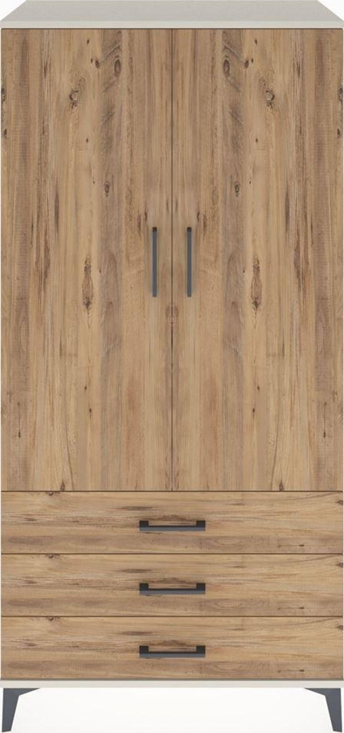 Hyperion Dolap 1 Raflı 3 Çekmeceli 1 Askılı 88 x 44 x 182 cm Aytaşı - Çam