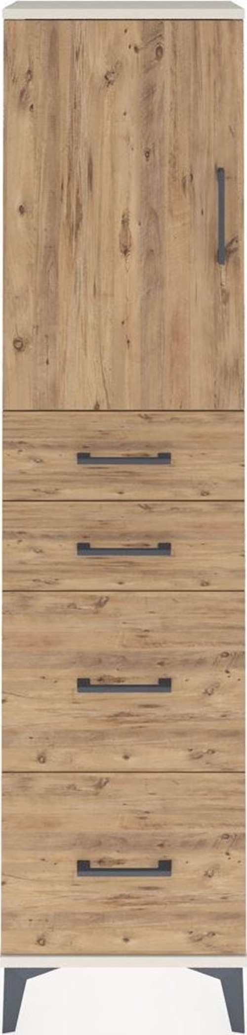 Arges Dolap 1 Raflı 4 Çekmeceli 1 Kapaklı 44 x 30 x 182 cm Aytaşı - Çam