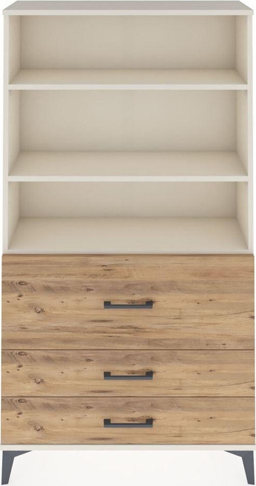 Arges Dolap 3 Raflı 3 Çekmeceli 88x30x163 Aytaşı-Çam
