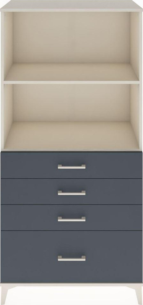 Hyperion Dolap 2 Raflı 4 Çekmeceli 88 x 44 x 182 cm Aytaşı - Antrasit