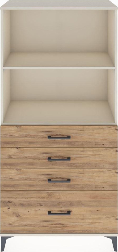 Hyperion Dolap 2 Raflı 4 Çekmeceli 88 x 44 x 182 cm Aytaşı - Çam
