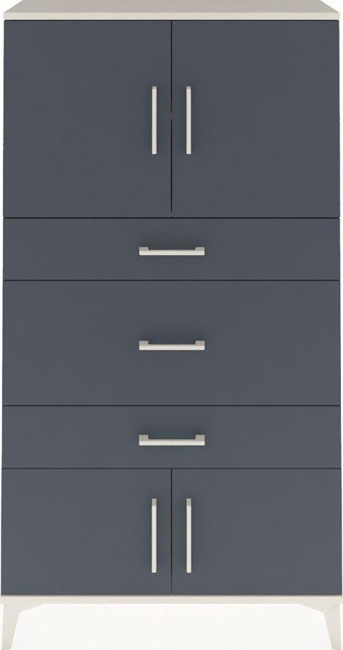 Arges Dolap 2 Raflı 3 Çekmeceli 4 Kapaklı 88x30x163 Aytaşı-Antrasit