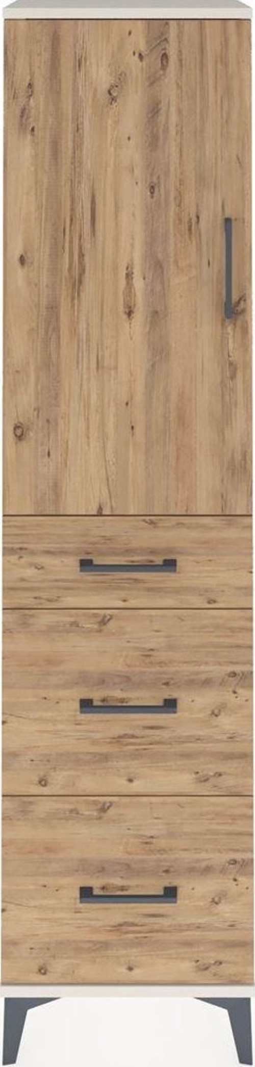 Arges Dolap 3 Raflı 3 Çekmeceli 1 Kapaklı 44 x 30 x 182 cm Aytaşı - Çam