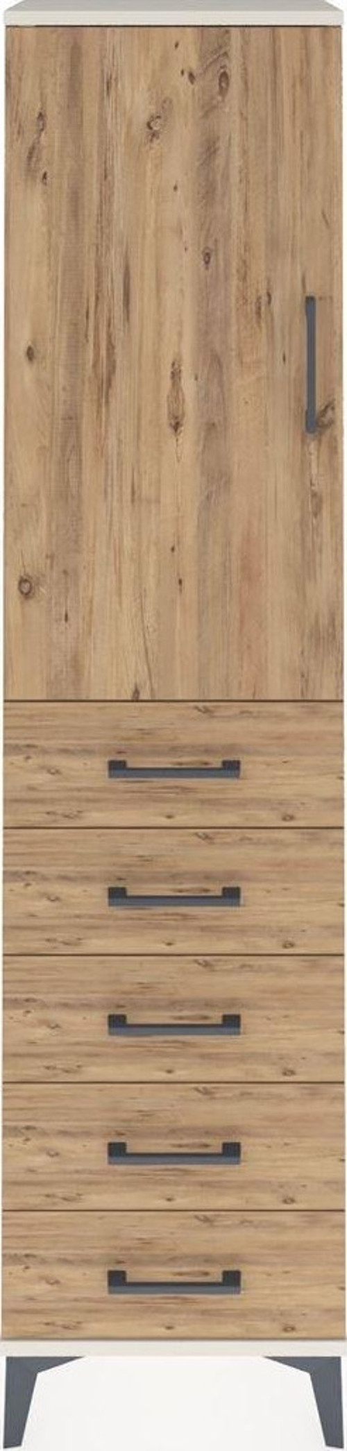 Arges Dolap 1 Raflı 5 Çekmeceli 1 Askılı 44 x 30 x 182 cm Aytaşı - Çam