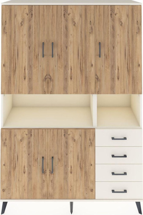 Hyperion Dolap 7 Raflı 4 Çekmeceli 5 Kapaklı 132 x 44 x 195 cm Aytaşı - Çam - Aytaşı
