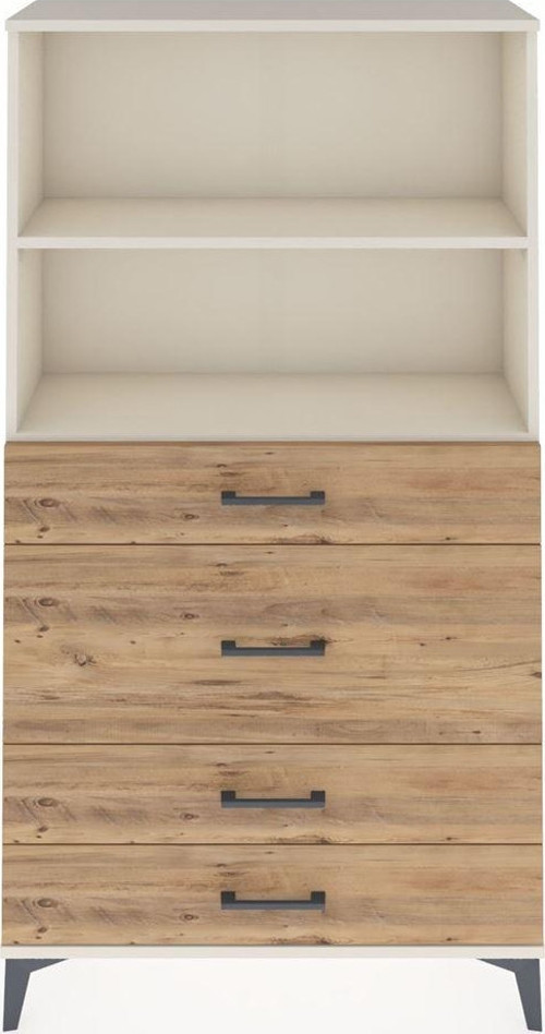 Arges Dolap 2 Raflı 4 Çekmeceli 88x30x163 Aytaşı-Çam