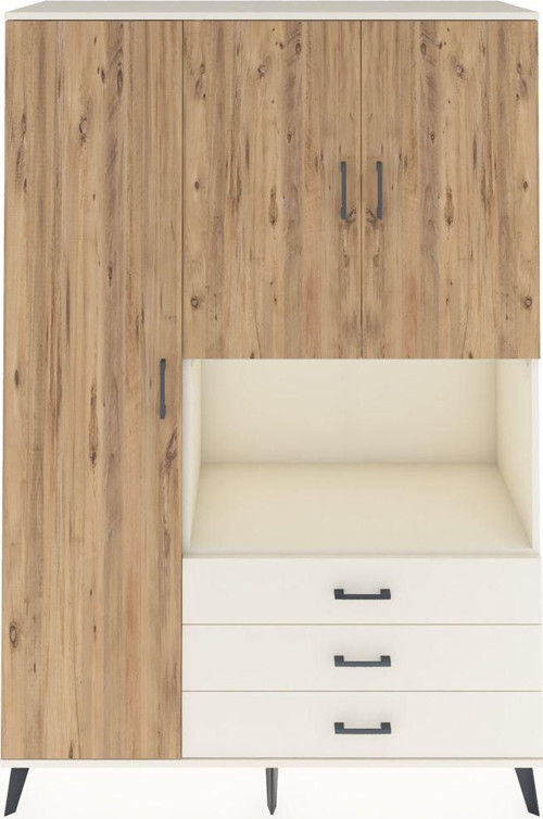 Hyperion Dolap 6 Raflı 3 Çekmeceli 3 Kapaklı 132x44x195 Aytaşı-Çam/Aytaşı