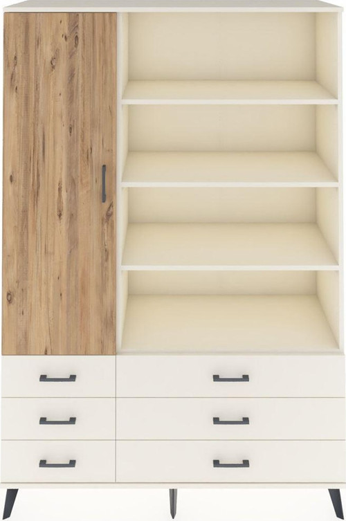 Hyperion Dolap 8 Raflı 6 Çekmeceli 1 Kapaklı 132 x 44 x 195 cm Aytaşı - Çam - Aytaşı