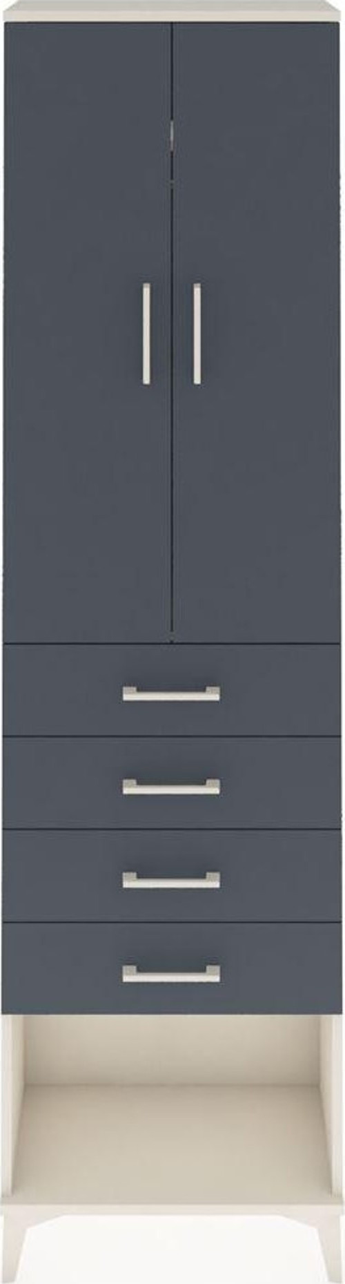 Arges Dolap 2 Raflı 4 Çekmeceli 1 Askılı 60 x 30 x 221 cm Aytaşı - Antrasit