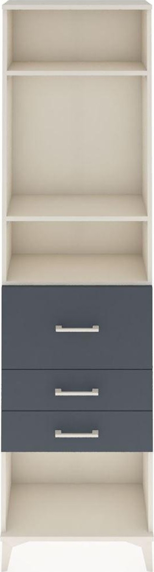 Arges Dolap 3 Raflı 3 Çekmeceli 60x30x221 Aytaşı-Antrasit