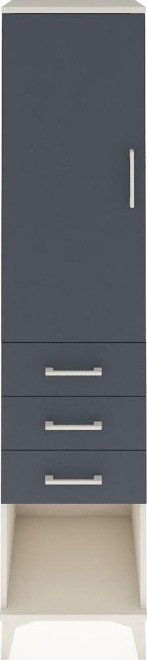 Hyperion Dolap 3 Raflı 3 Çekmeceli 1 Kapaklı 44 x 44 x 195 cm Aytaşı - Antrasit
