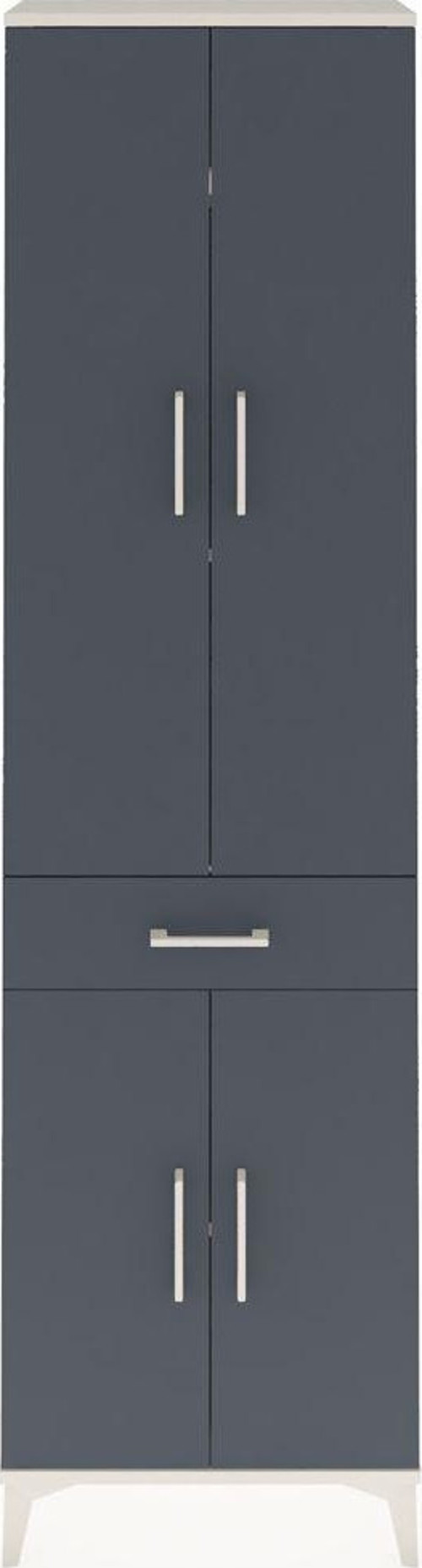 Arges Dolap 4 Raflı 1 Çekmeceli 4 Kapaklı 60 x 30 x 221 cm Aytaşı - Antrasit