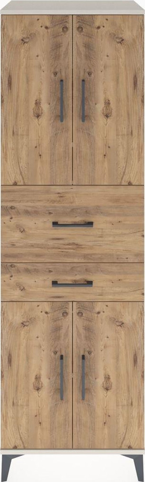 Hyperion Dolap 4 Raflı 2 Çekmeceli 4 Kapaklı 60 x 44 x 195 cm Aytaşı - Çam